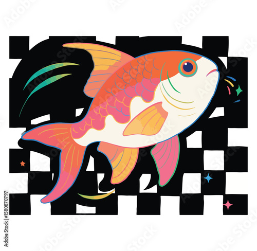 Fish Vector Illustration – Colorful Aquatic Animal Design