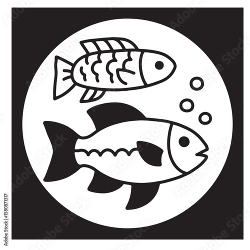 Fish Vector Illustration – Colorful Aquatic Animal Design