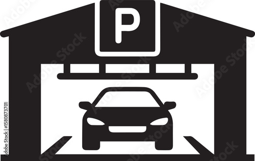 Car wash and service vector icon illustration