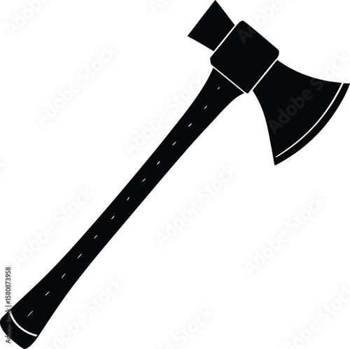 axe handle on white background.eps