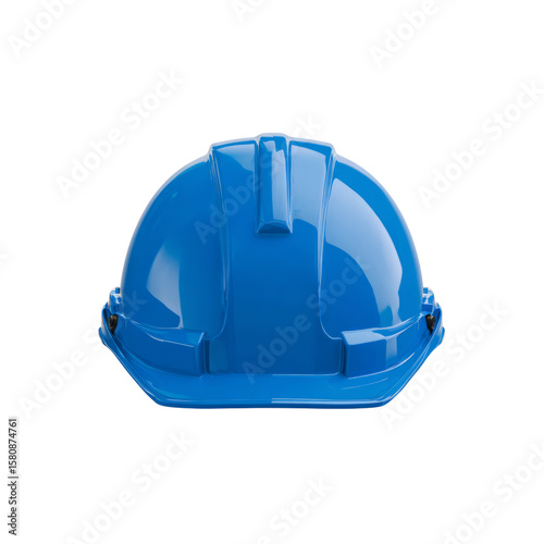 Isolated Blue Hard Hat with Transparent Background