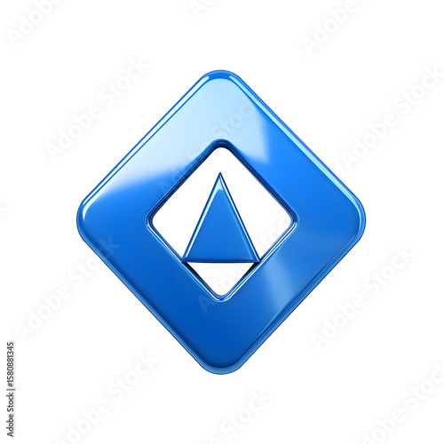 warning sign on blue background Free Download warning sign on blue background - GFXLoad