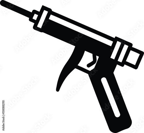 caulking gun on white background.eps