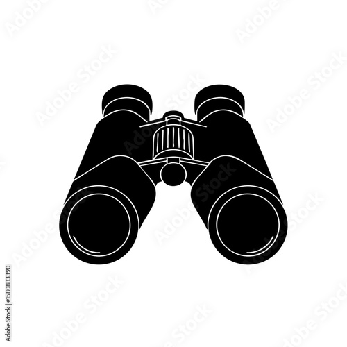 Binoculars silhouette, offering a clear view into the world.