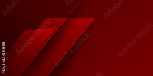 Modern abstract dark red gradient illustration background with 3d look and simple pattern.