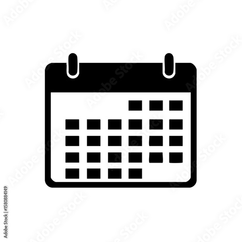 A simplified calendar icon for scheduling and planning.