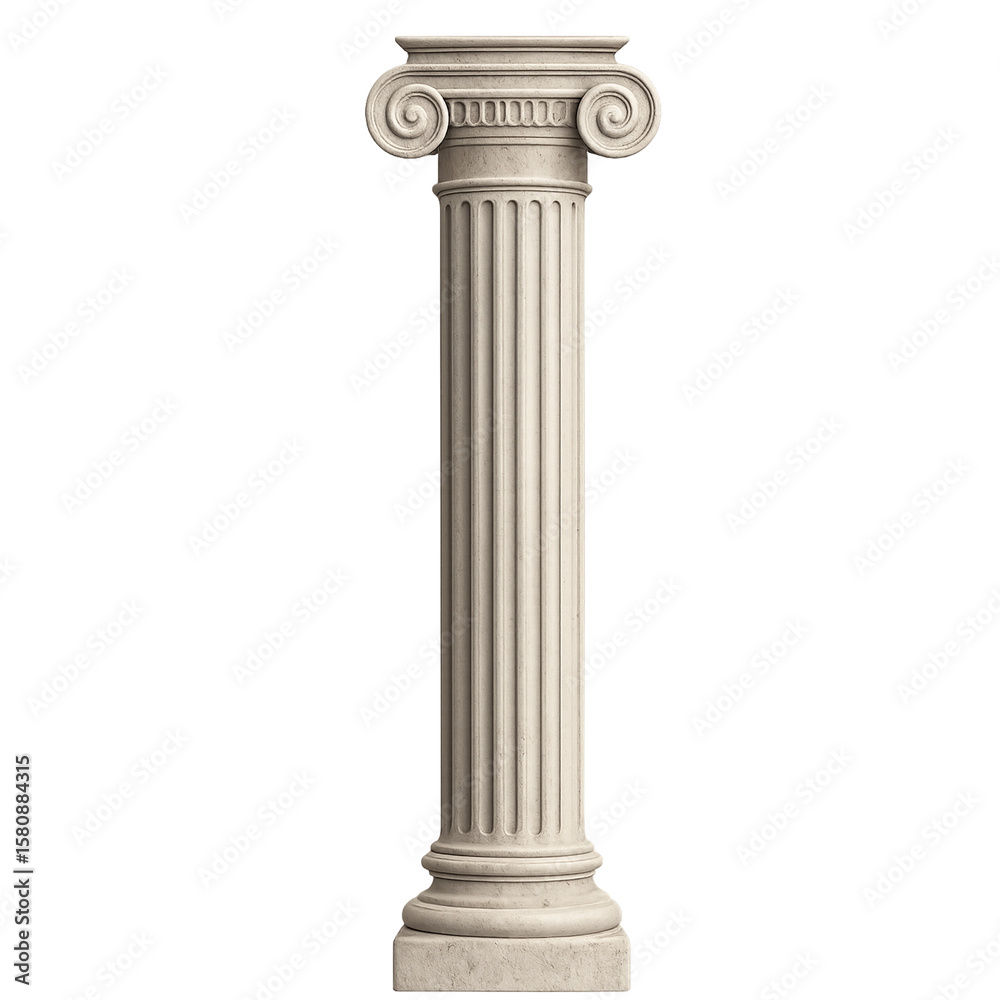 Naklejka premium Ancient Greek Marble Column. Ancient Greek Marble Pillar. Marble Pillar