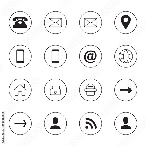 Customizable icon design bundle for digital platforms