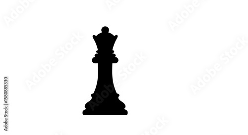 Chess Queen Silhouette on a Minimalist Backdrop.