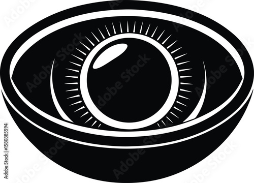 contact lens on white background.eps