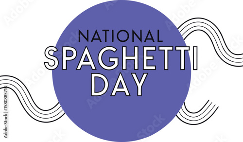 Festive national spaghetti day celebration banner featuring smooth gradient colors and bold typography for january fourth events and promotions