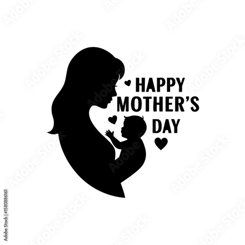 A Mother's Day illustration depicting a mother and her child.