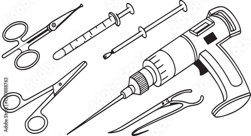 Hospital Symbol Icons in Line