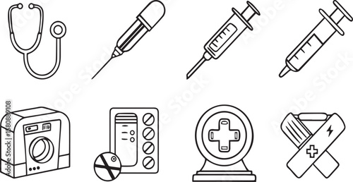 Medical UI/UX Line Icon Collection