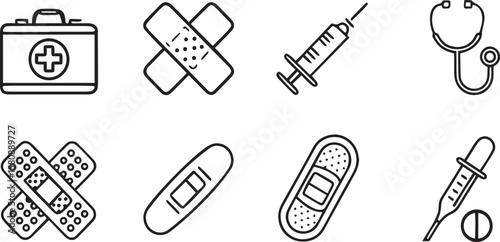 Line Medical Icons for Web and Apps