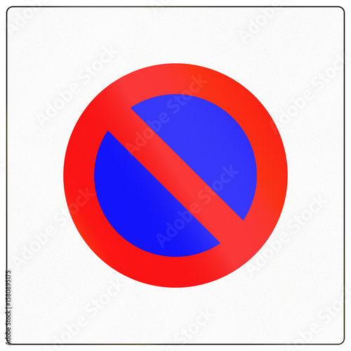 Free Download Chinese road sign used in Macau - Time-limited parking zone - GFXLoad