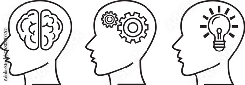 Cognitive Thinking Line Symbols