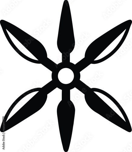 drone propeller on white background.eps