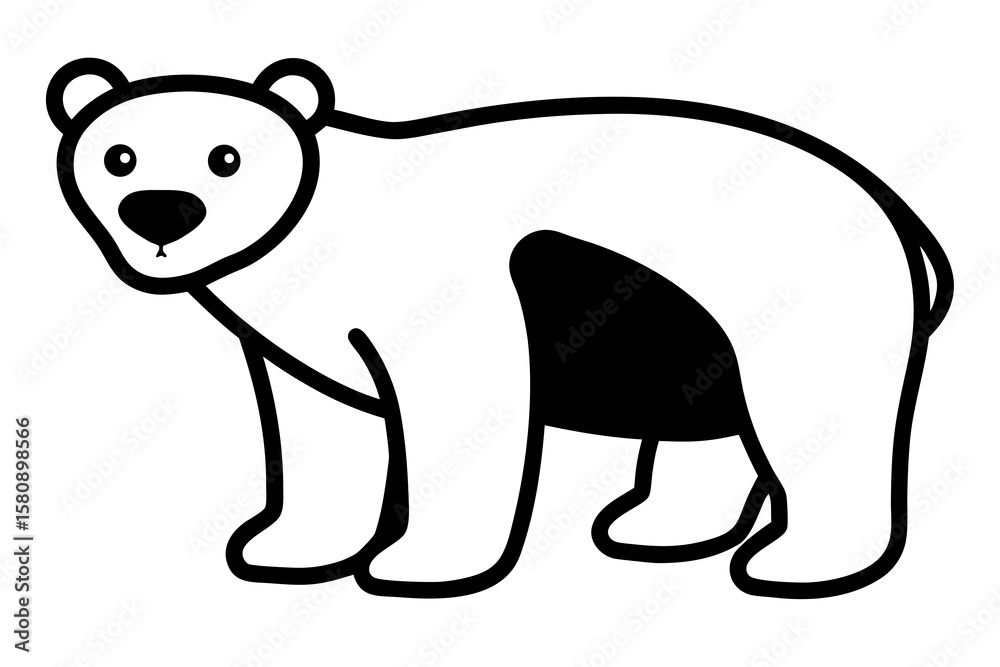 Obraz premium vector illustration of a bear