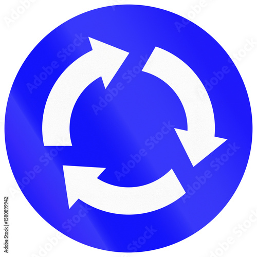 Free Download Chinese road sign used in Macau - Roundabout - GFXLoad