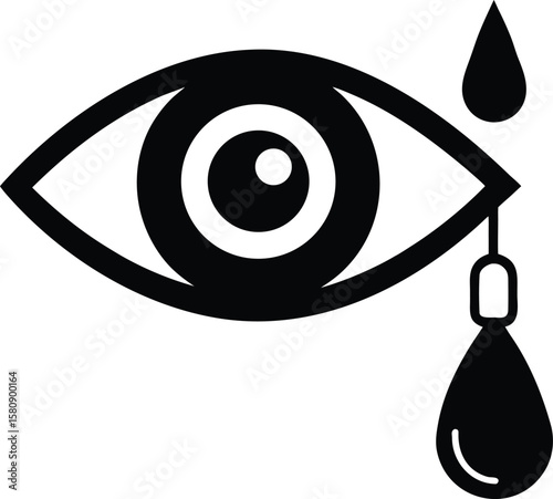 eye drop on white background.eps