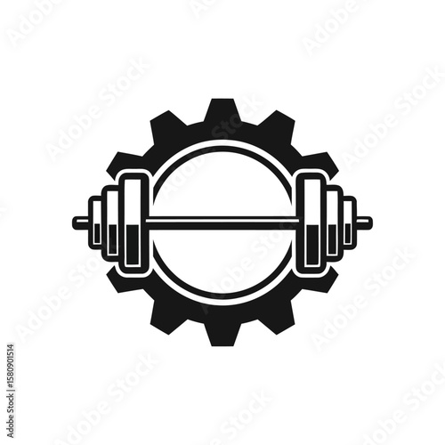 The ape cnc machining logo features a gear and dumbbell, symbolizing strength and precision
