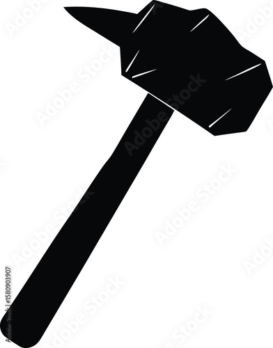geologist s rock hammer on white background.eps