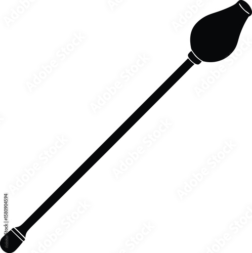 glassblowing rod on white background.eps