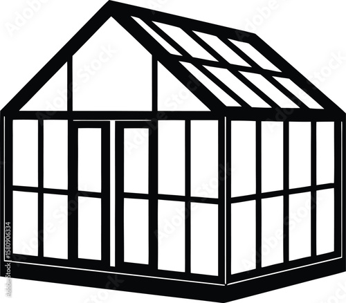 greenhouse pane on white background.eps