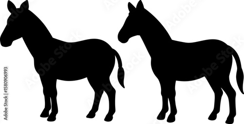 Horse vector, Vector of Horse, A set of Horse animal art designs, Horse icon isolated