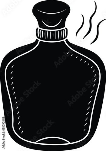 hot water bottle on white background.eps
