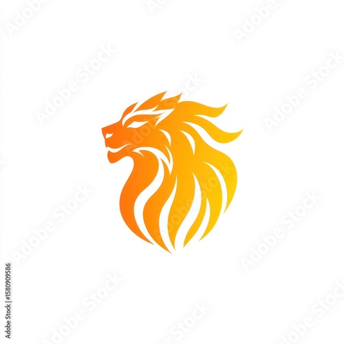 Wallpaper Mural Fiery lion's head logo (1) Torontodigital.ca