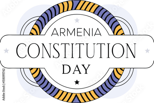 Armenian independence day celebration graphic featuring national symbols and colors on a clean white background