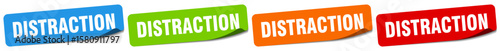 distraction sticker. distraction sticker set on white background