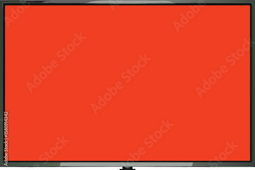 Bright Red Notice Board with Dark Gray Frame