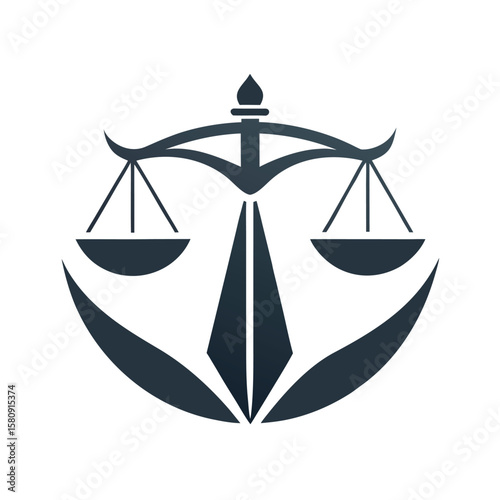  Minimalist law firm logo icon vector illustration.
