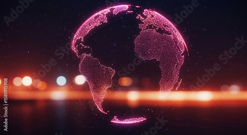 Digital Earth: A Glowing Representation of Our Planet