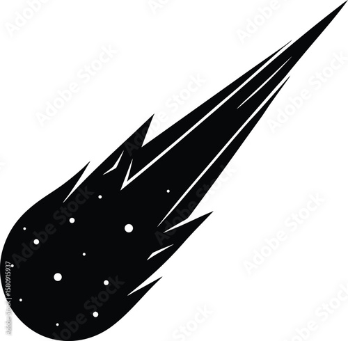 meteor on white background.eps
