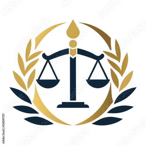  Minimalist law firm logo icon vector illustration.
