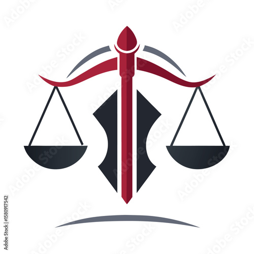  Minimalist law firm logo icon vector illustration.
