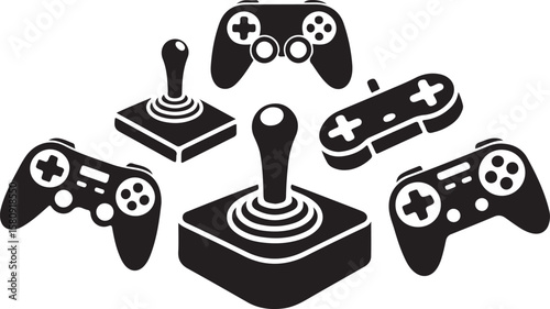 Vintage game controllers and joysticks video game controllers