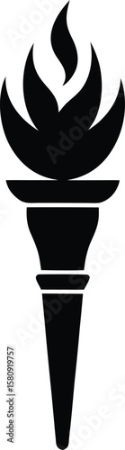olympic torch on white background.eps