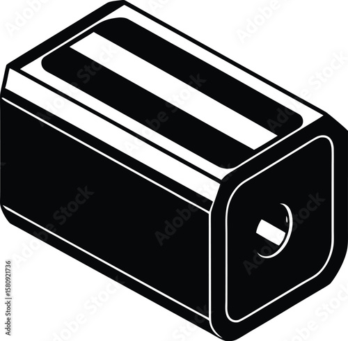 pencil sharpener on white background.eps