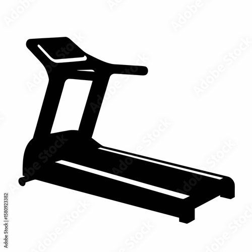 Treadmill machine equipment for home gym cardio exercise fitness running workout silhouette