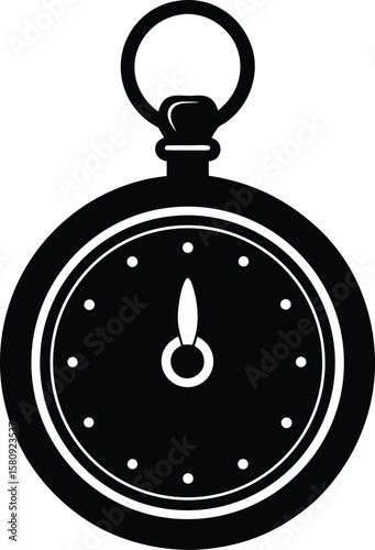 pocket watch on white background.eps