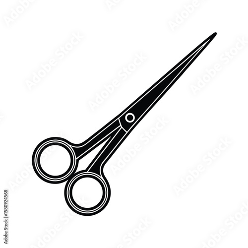 Black scissors sharp blades cutting