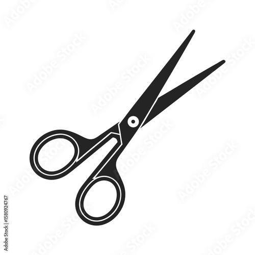 Black scissors sharp blades cutting