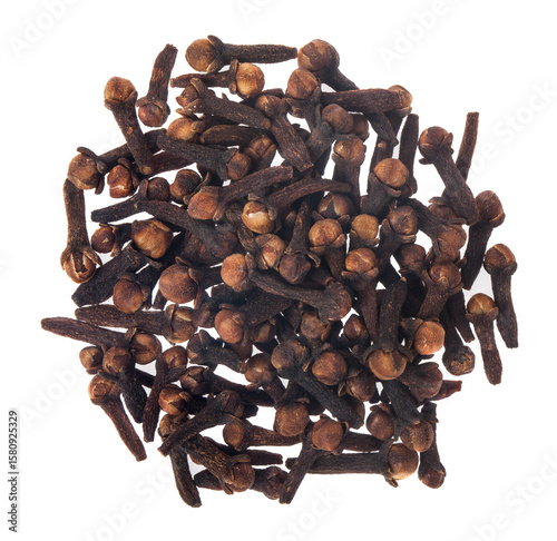 Spice cloves isolated on white background.