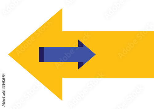 Free Download Conceptual color illustration, symbolizing degradation, regression, changing course, returning from the initial goal. Vectors. - GFXLoad