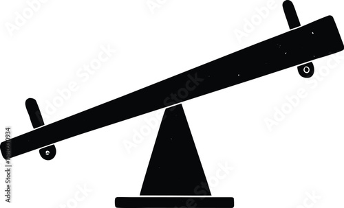 see saw on white background.eps